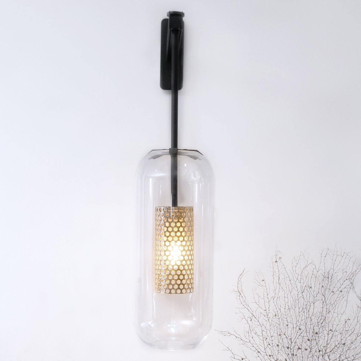 Vadim Glass Wall Lamp - Elegant Design with Adjustable Brightness