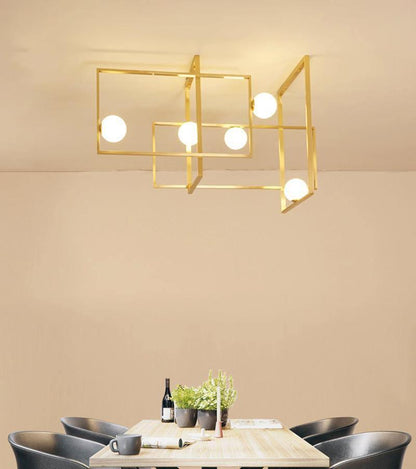 Mondrian Glass Ceiling Light - Modern Design, Adjustable Brightness