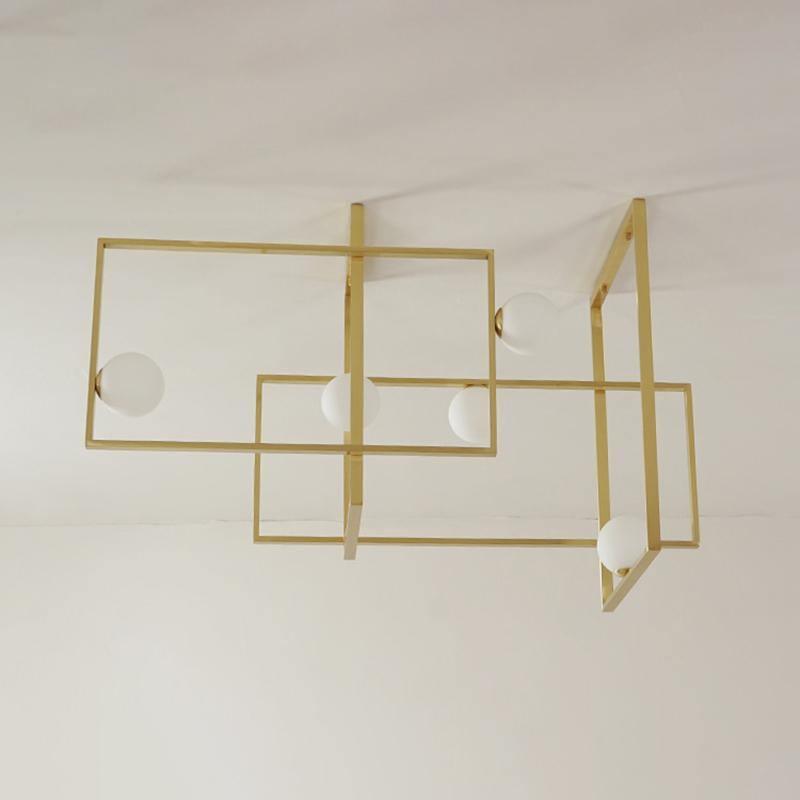 Mondrian Glass Ceiling Light - Modern Design, Adjustable Brightness