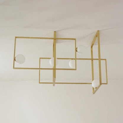 Mondrian Glass Ceiling Light - Modern Design, Adjustable Brightness