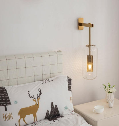 Vadim Glass Wall Lamp - Elegant Design with Adjustable Brightness