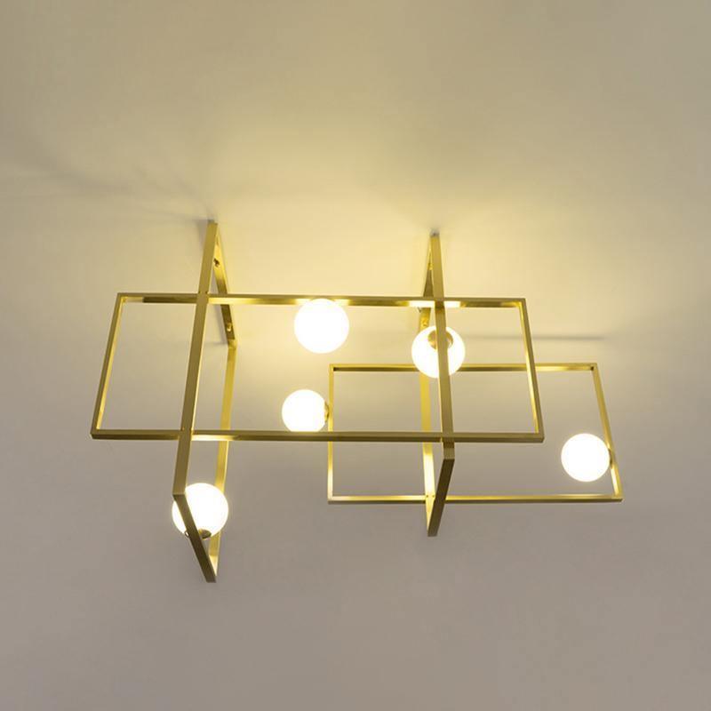 Mondrian Glass Ceiling Light - Modern Design, Adjustable Brightness