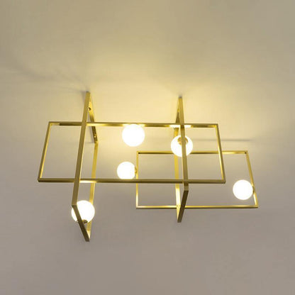Mondrian Glass Ceiling Light - Modern Design, Adjustable Brightness