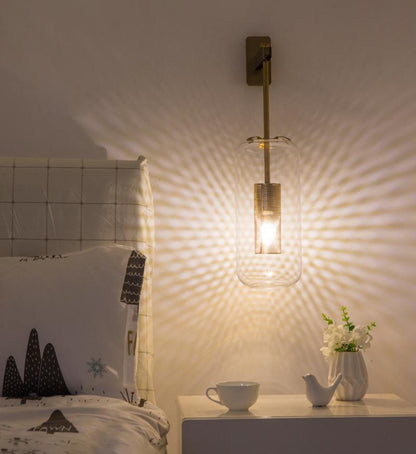 Vadim Glass Wall Lamp - Elegant Design with Adjustable Brightness