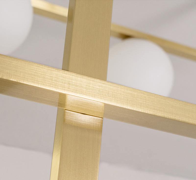 Mondrian Glass Ceiling Light - Modern Design, Adjustable Brightness