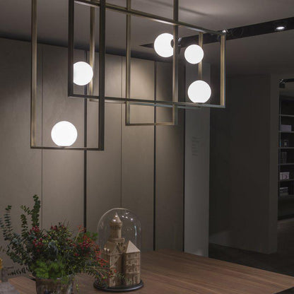 Mondrian Glass Ceiling Light - Modern Design, Adjustable Brightness