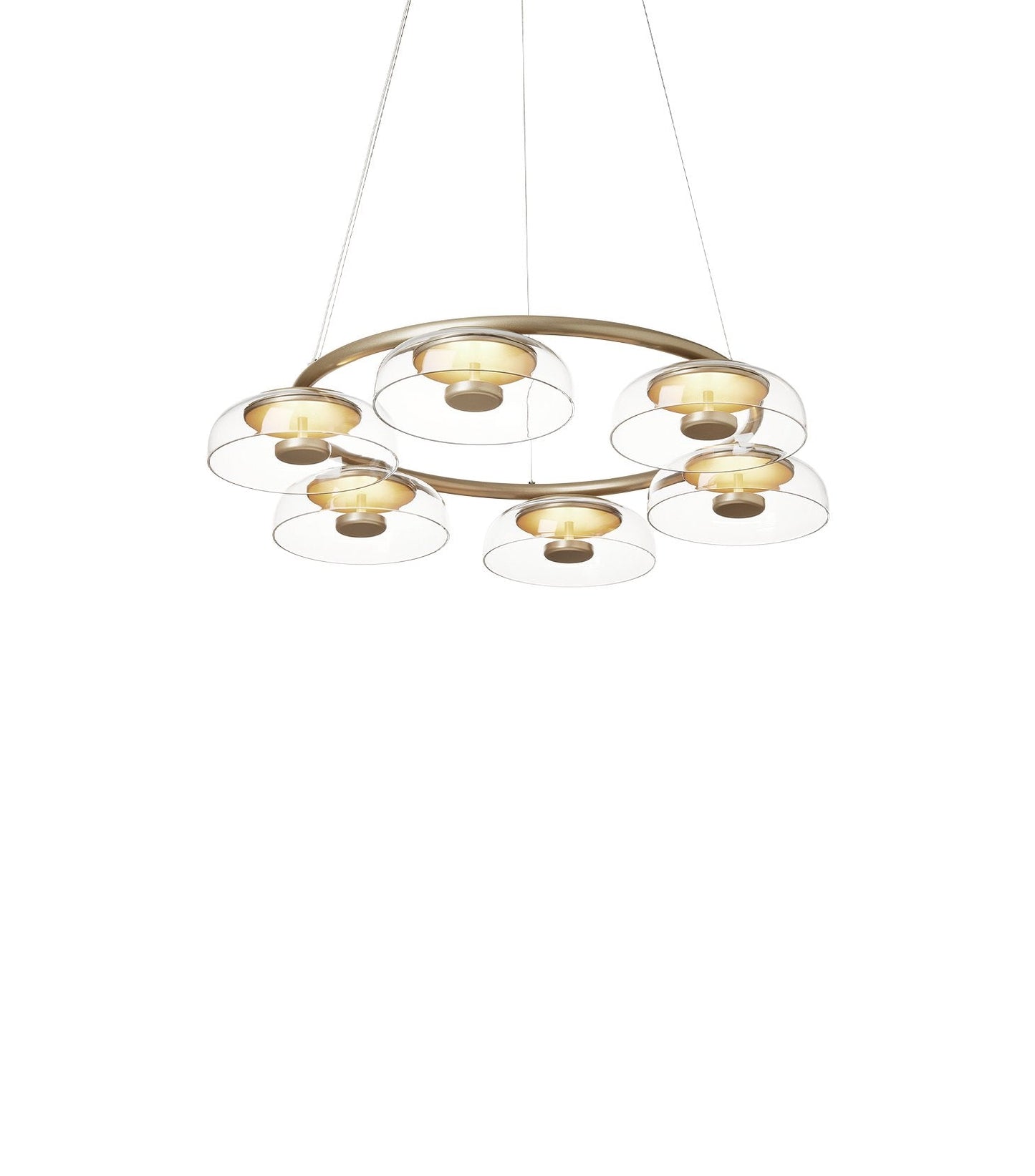 Solara Modern Chandelier - Adjustable Height, Energy-Efficient LED Lig
