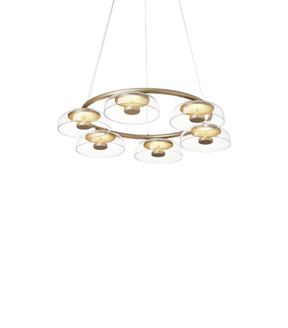 Solara Modern Chandelier - Adjustable Height, Energy-Efficient LED Lig