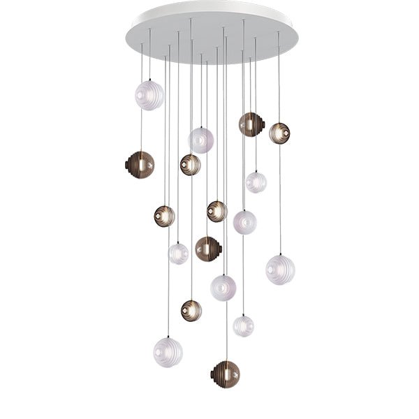 Cosmic Sphere Cascade Chandelier - Modern Design, Adjustable Height