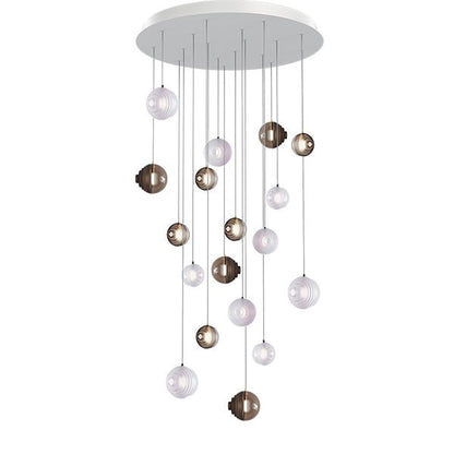 Cosmic Sphere Cascade Chandelier - Modern Design, Adjustable Height