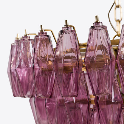 Asti Glass Chandelier - Elegant Design with Adjustable Height & Crysta