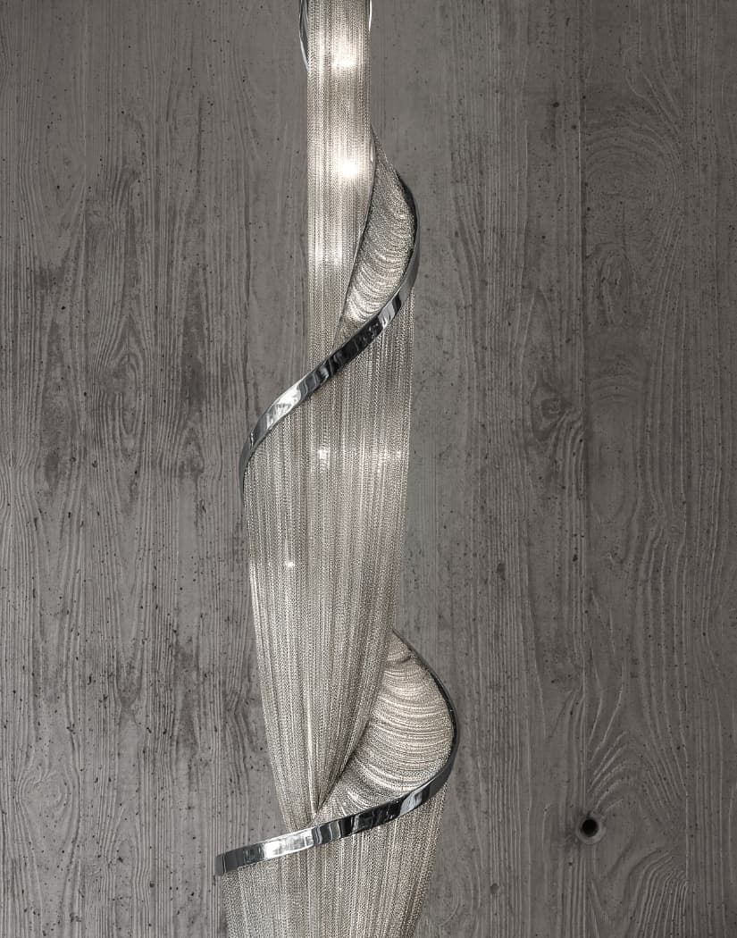 Twilight Spiral Chain Chandelier - Elegant Design with Adjustable Heig