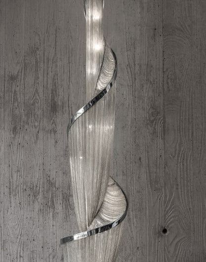 Twilight Spiral Chain Chandelier - Elegant Design with Adjustable Heig