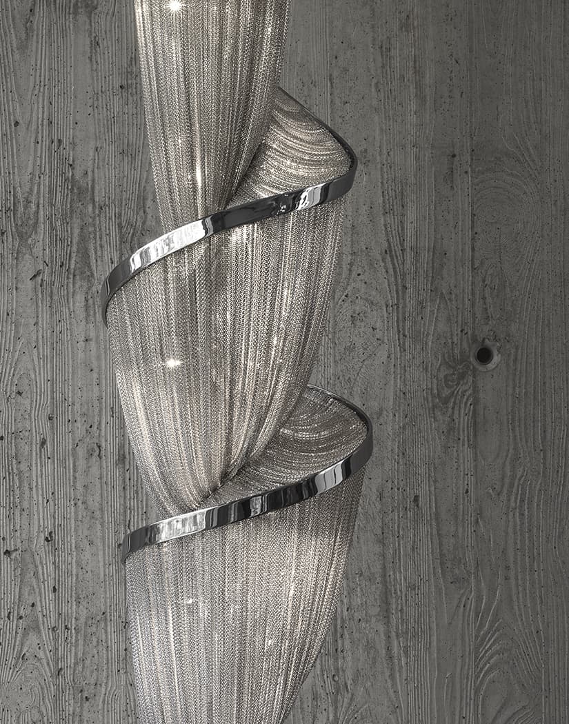 Twilight Spiral Chain Chandelier - Elegant Design with Adjustable Heig