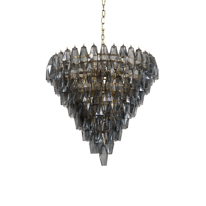 Asti Glass Chandelier - Elegant Design with Adjustable Height & Crysta