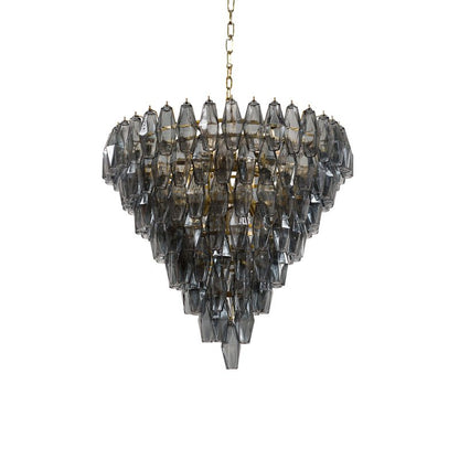 Asti Glass Chandelier - Elegant Design with Adjustable Height & Crysta