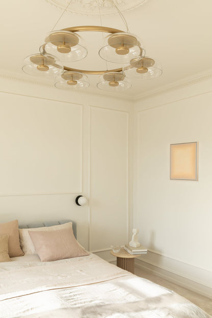 Solara Modern Chandelier - Adjustable Height, Energy-Efficient LED Lig
