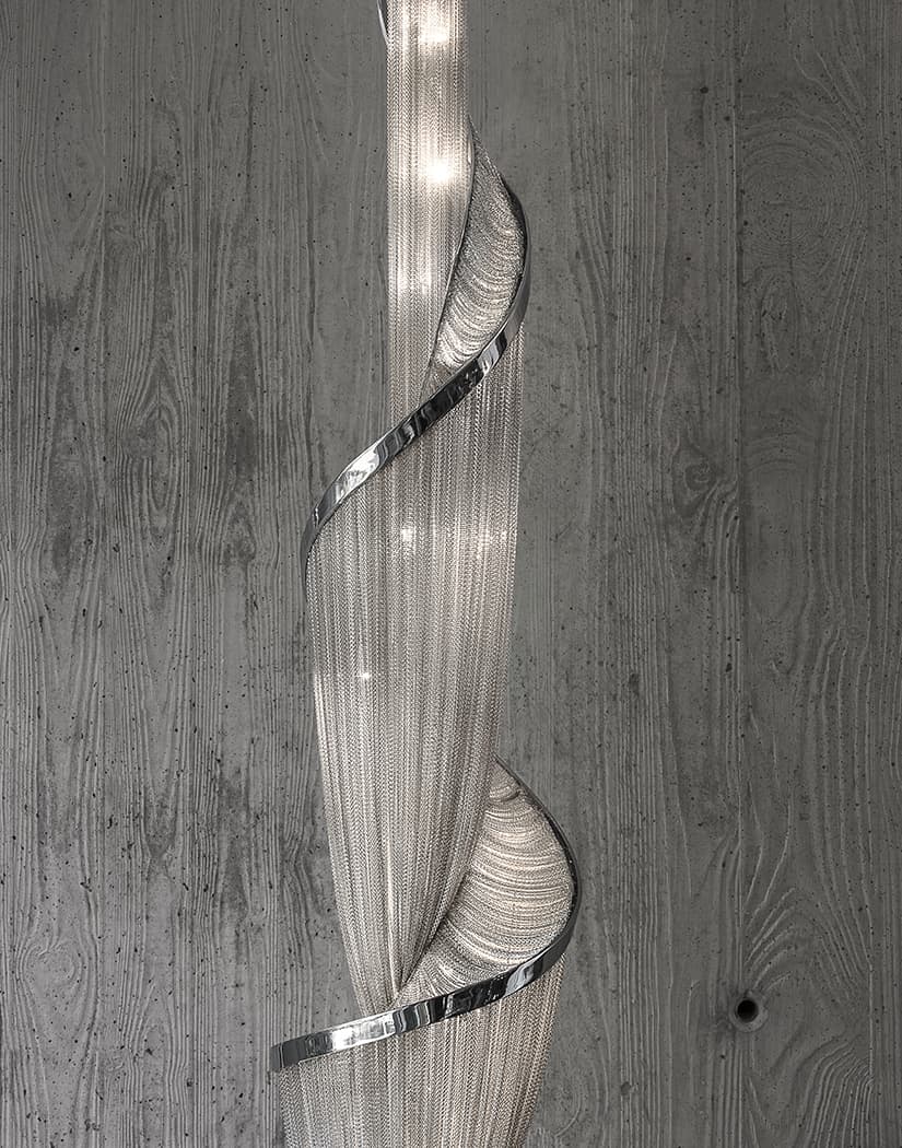 Twilight Spiral Chain Chandelier - Elegant Design with Adjustable Heig