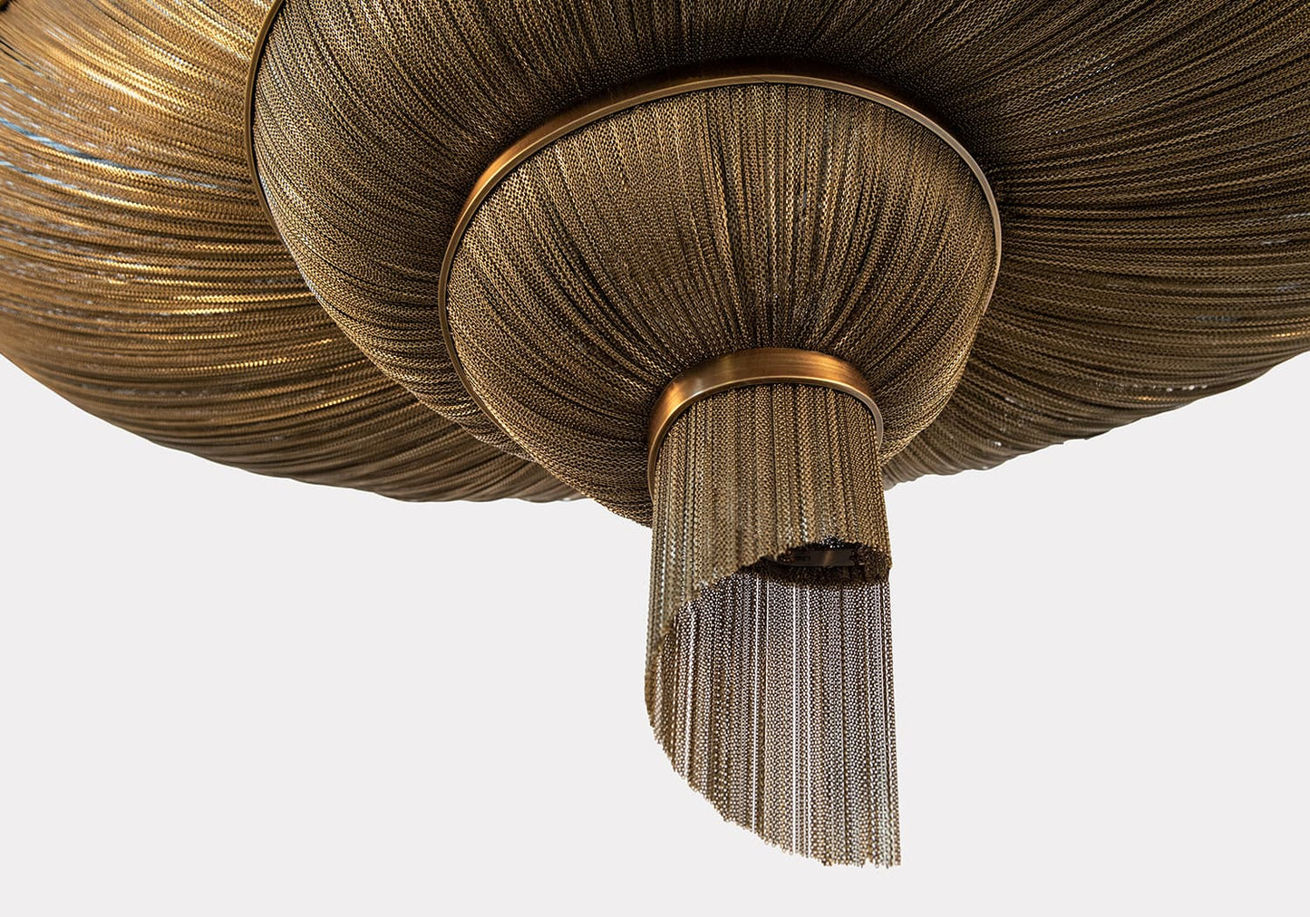 Spiral Elegance Chain Chandelier - Modern Design with Dimmable LEDs