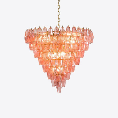 Asti Glass Chandelier - Elegant Design with Adjustable Height & Crysta