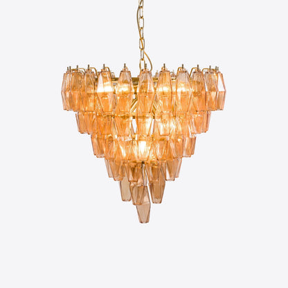 Asti Glass Chandelier - Elegant Design with Adjustable Height & Crysta
