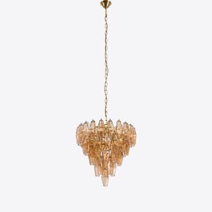 Asti Glass Chandelier - Elegant Design with Adjustable Height & Crysta