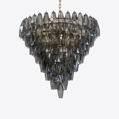 Asti Glass Chandelier - Elegant Design with Adjustable Height & Crysta