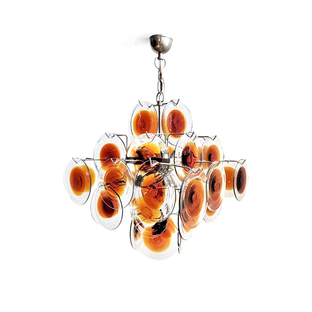 Elegant Glass Chandelier with Adjustable Height and Dimmable Lighting