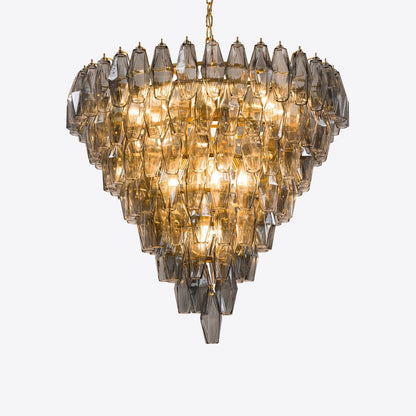 Asti Glass Chandelier - Elegant Design with Adjustable Height & Crysta