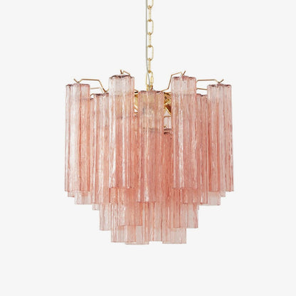 Liora Modern Glass Chandelier with Adjustable Height and LED Compatibi