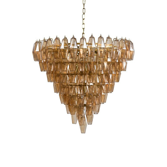 Asti Glass Chandelier - Elegant Design with Adjustable Height & Crysta