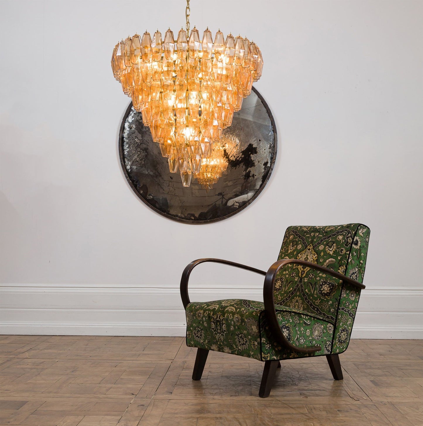 Asti Glass Chandelier - Elegant Design with Adjustable Height & Crysta