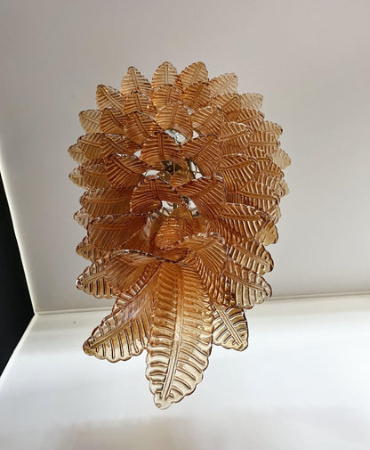 Rosalind Glass Amber Chandelier - Elegant Design with Dimmable Lights