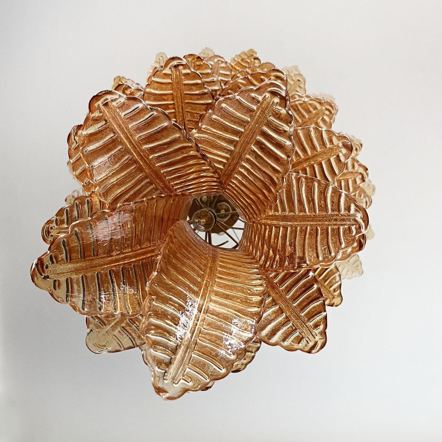 Rosalind Glass Amber Chandelier - Elegant Design with Dimmable Lights