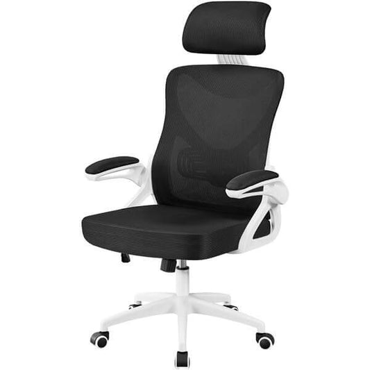 High Back Mesh Office Chair with 90° Flip-up Armrest Position 1