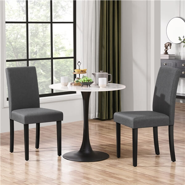 Dining Chairs Set of 6 Fabric Upholstered Parson Position 9