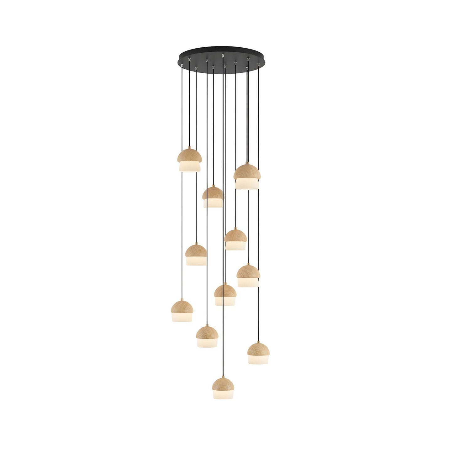 Elegant Mushroom Cluster Chandelier - Adjustable Height & Energy Effic