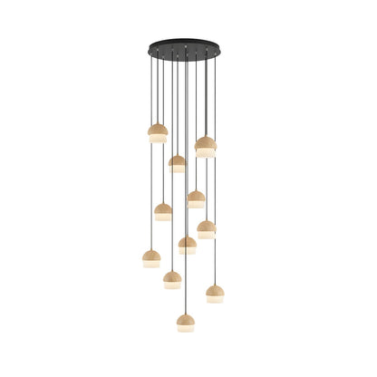 Elegant Mushroom Cluster Chandelier - Adjustable Height & Energy Effic