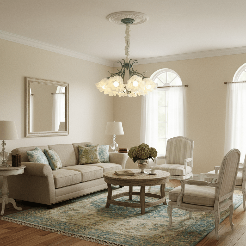 Lily of the Valley Flower Chandelier - Elegant Design, LED Lighting