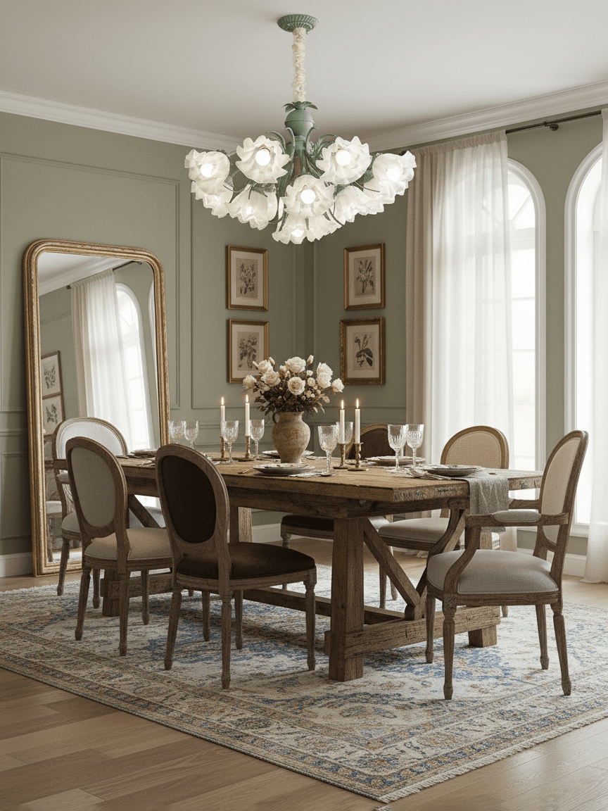 Lily of the Valley Flower Chandelier - Elegant Design, LED Lighting