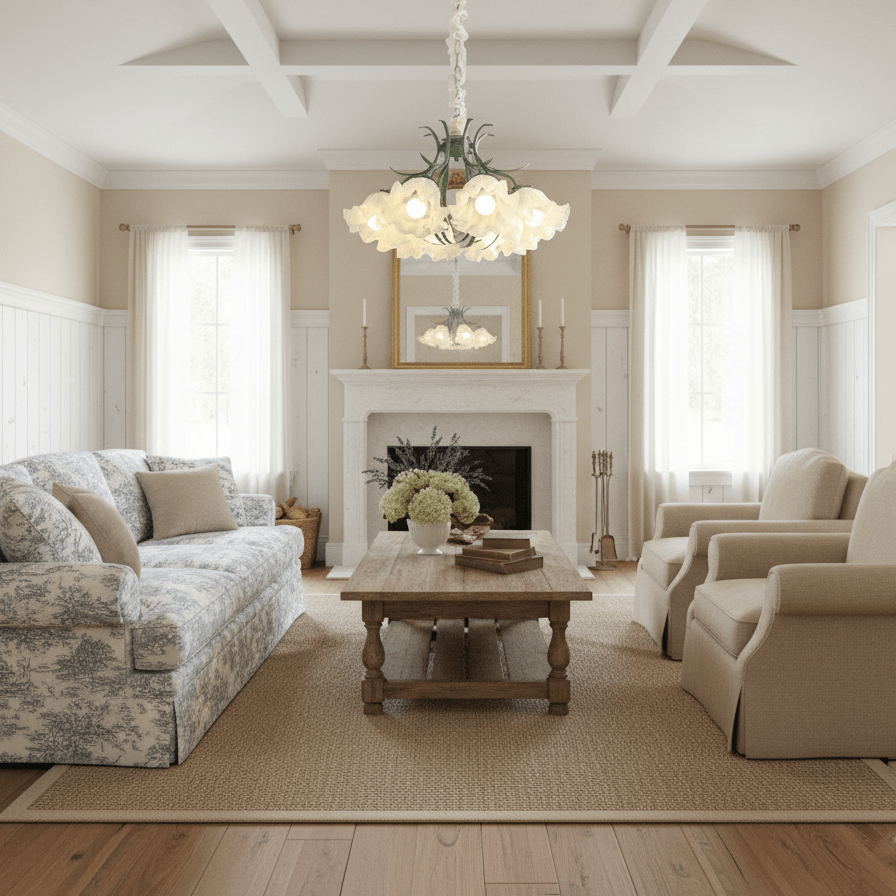 Lily of the Valley Flower Chandelier - Elegant Design, LED Lighting