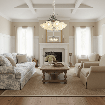 Lily of the Valley Flower Chandelier - Elegant Design, LED Lighting
