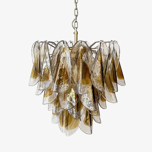 Isabella Glass Chandelier - Elegant Design with Adjustable Height & LE
