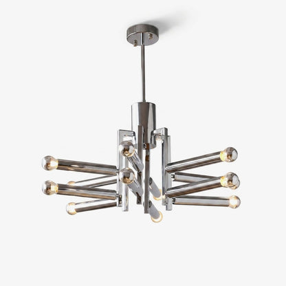 Sputnik Chrome Chandelier - Modern Design with Adjustable Arms & LED C