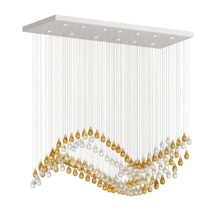 Droplets Sculpture Chandelier - Elegant Design with Adjustable Height