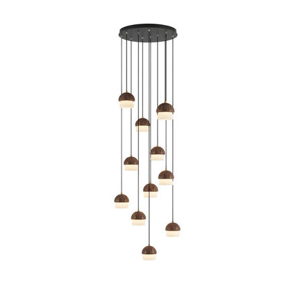 Elegant Mushroom Cluster Chandelier - Adjustable Height & Energy Effic