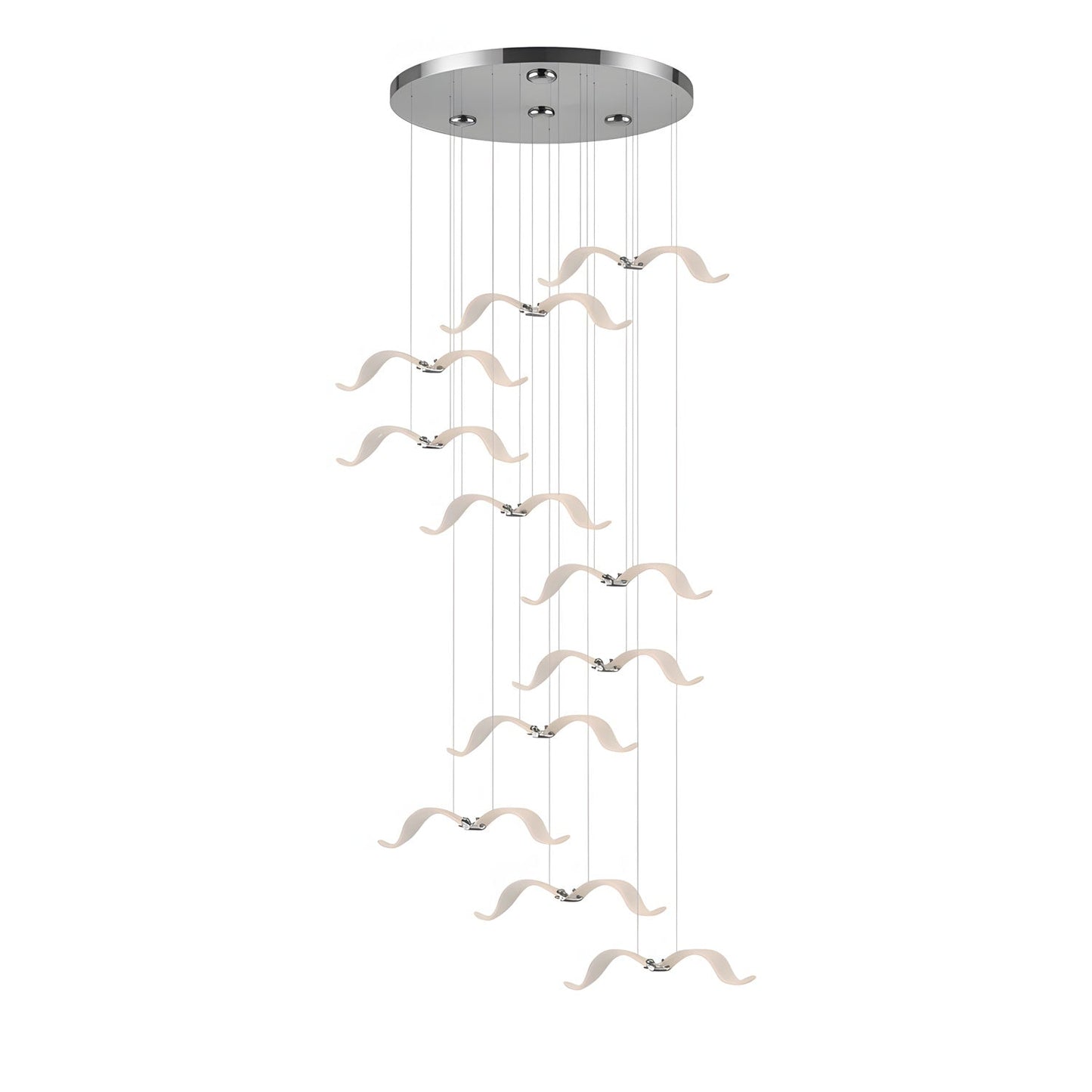 Elegant Large Seagull Chandelier - Adjustable Height, Energy-Efficient