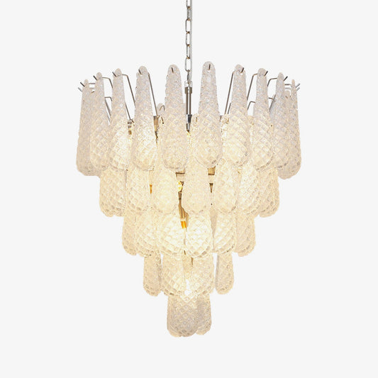 Elegant Glass Dewdrop Chandelier - Stunning Light Diffusion & Modern D