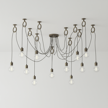 Professional Industrial Spider Chandelier with Adjustable Arms & LED L