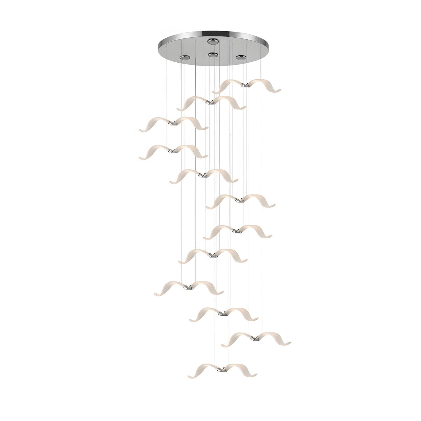 Elegant Large Seagull Chandelier - Adjustable Height, Energy-Efficient